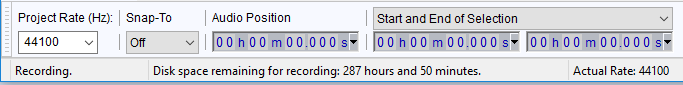Status Bar - Disk-space remaining for recording.png